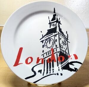 8" London Pacific Island Creations Travel Cities Plate Salad or Dessert See Pic
